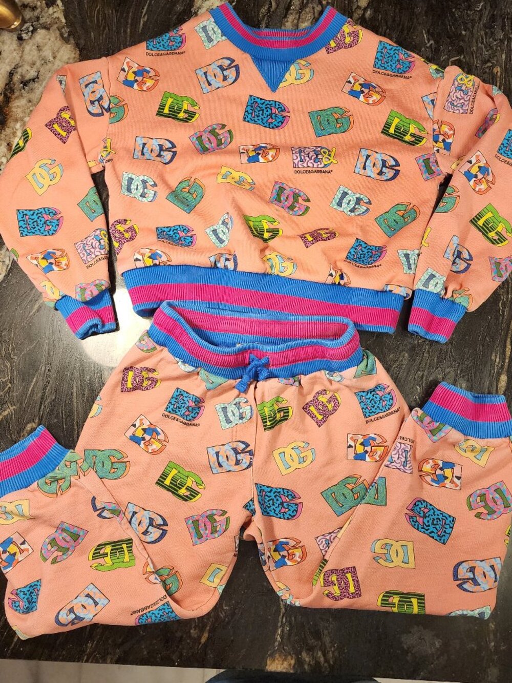 Dolce Gabana kids sweater size i and sweat pants size 6 set cotton